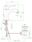 Fiore Jafar 47CR5221 | смеситель для раковины (хром)
