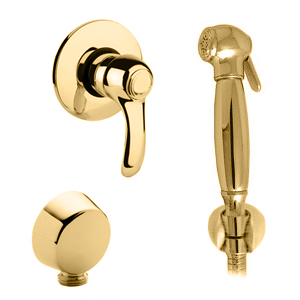 Fiore Jafar комплект гигиенический душ со смесителем (золото) ― Сан-Топ