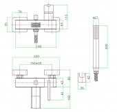 Fiore XS 71CR7755 | смеситель для ванны и душа