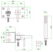 Fiore XS 71CR7760 | смеситель для ванны и душа