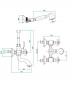 Fiore Margot 26GO0611 | смеситель для ванны (золото)