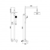 GNT Round LED 885-C | душевая система с подсветкой воды