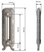 GURATEC DIANA 590/05 | чугунный радиатор MattGold (матовое золото)