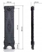 GURATEC FORTUNA 810/01 | чугунный радиатор - 1 секция AntikSchwarz (античный чёрный)