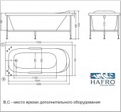 2NVB1N2  HAFRO Nova Comfort 1700 | акриловая ванна 170х70 Standart