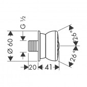 28467000 Hansgrohe Bodyvette | форсунка для душа (хром)