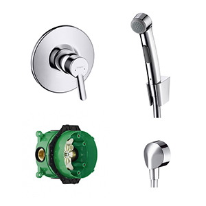 Hansgrohe Focus S 31764000+32129000 | комплект гигиенический душ со смесителем (хром) ― Сан-Топ