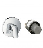 Hansgrohe Logis 3 в 1 (71666000+32127000+27454000) | комплект гигиенический душ со смесителем (белый/хром)