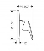 Hansgrohe Logis 3 в 1 (71666000+32127000+27454000) | комплект гигиенический душ со смесителем (белый/хром)