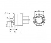 Hansgrohe Logis 3 в 1 (71666000+32127000+27454000) | комплект гигиенический душ со смесителем (белый/хром)