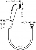 Hansgrohe Logis 3 в 1 (71666000+32127000+27454000) | комплект гигиенический душ со смесителем (белый/хром)