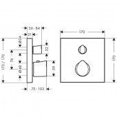 Hansgrohe Axor Starck Organic 12715000 | термостат с запорным вентилем (хром)