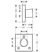 Hansgrohe Axor Starck Organic 12731000 | переключающий и запорный вентиль Trio/Quattro (хром)