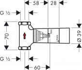 Hansgrohe 15974180 | блок скрытого монтажа (запорный вентиль)