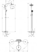 27223000 Hansgrohe Croma 220 | термостатическая душевая система