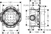 Hansgrohe iBox Universal 01800180 | блок скрытого монтажа 