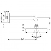 Hansgrohe Raindance S 27476 | верхний душ 180 мм