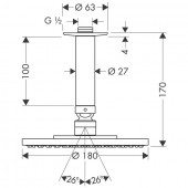 Hansgrohe Raindance S 27478 | верхний душ 180 мм