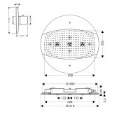 Hansgrohe Raindance Rainmaker 28403 | верхний душ 600 мм