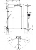 27129000 Hansgrohe Raindance Select S 240 | термостатическая душевая система