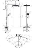 27133000 Hansgrohe Raindance Select S 300 | термостатическая душевая система