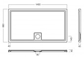 YXEZ Hatria Lif.St | душевой поддон акриловый 140x80 Heavycril®