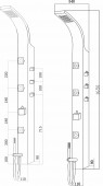 Hudson Reed Gleam AS383 | гидромассажная душевая панель