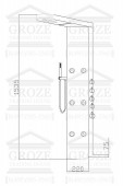 Hudson Reed Shimmer AS345 | гидромассажная душевая панель