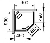 INR Bric Model 2 | душевая кабина 90х90