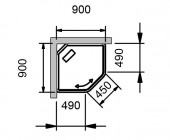 63032299 INR Bric Model 3 | пентаганальная душевая кабина 90х90