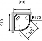 INR Bric Model 4 | душевая кабина 91х91