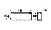 Jika Universum 89715 | поручень опорный откидной для МГН (550 мм)