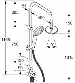 Kludi 660910500N A-Qa Dual Shower System | душевой комплект