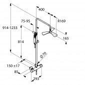 Kludi 670950500N Fizz Dual Shower System | термостатическая душевая система