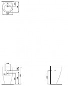 Laufen IlBagnoAlessi One 8.1197.1.400.104.1 | раковина напольная 52x53x85 LCC