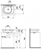 Laufen Mimo 8.1055.6 | раковина накладная 55x44