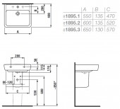 Laufen Pro A 8.1895.2 | раковина 60x48