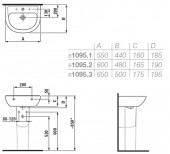 Laufen Pro B 8.1095.1 | раковина 55x44