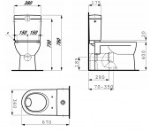 Laufen Pro 8.2495.9 | унитаз моноблок с крышкой-сиденьем Standart