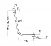  	 Migliore Ricambi ML.RIC-20.200BR | cлив-перелив открытый для отдельностоящей ванны (цвет бронза) 