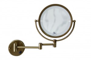 Migliore 531 | зеркало настенное с подсветкой (бронза) ― Сан-Топ
