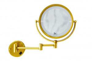 Migliore 503 | зеркало настенное с подсветкой (золото) ― Сан-Топ