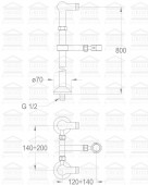 Migliore Antica ML.RIC-20.100CR Стойки для смесителя напольные (хром)