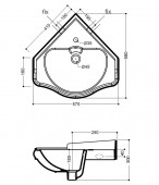 Migliore Bella ML.BLL-25.058.BI | угловая раковина 41x41