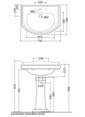 Migliore Bella ML.BLL-25.073.BI | раковина подвесная 73x54