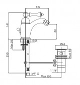 Migliore Bomond ML.BMD-9723BR | смеситель для биде (старая бронза)