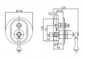 Migliore Bomond ML.BMD-9772BR | смеситель для ванны и душа (старая бронза)