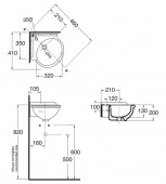 Migliore Impero ML.IMP-25.358.BI | угловая раковина 35x35