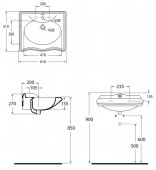 Migliore Impero ML.IMP-25.360.BI | раковина подвесная 60x51