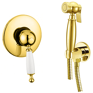Migliore Sferica комплект гигиенический душ со смесителем (золото) ― Сан-Топ